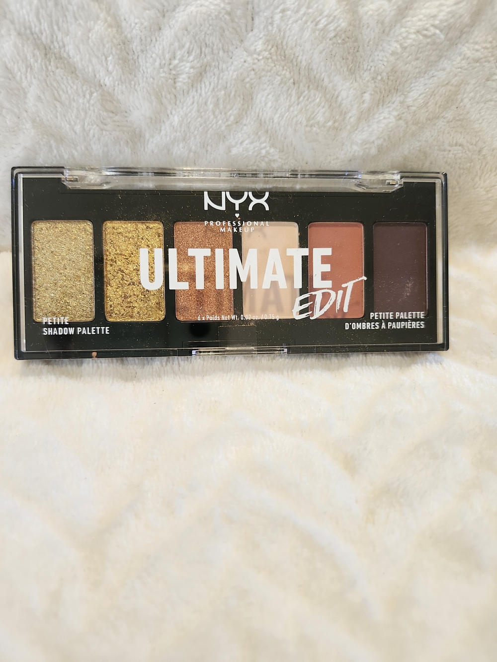 NYX Petite Eyeshadow Palette — Gold, Bronze & Warm Brown Mix